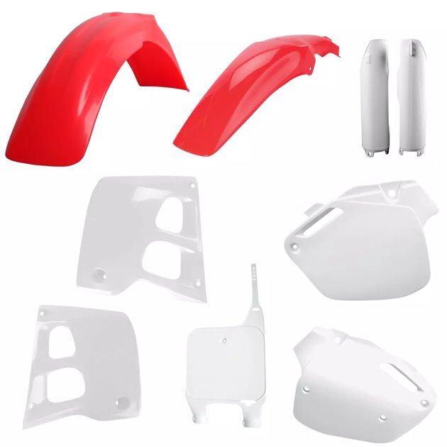 Zestaw plastików Body Kit Polisport biało czerwone | 91326