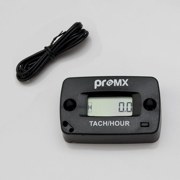 Licznik motogodzin indukcyjny z obrotomierzem resetowalny wodoodporny PR09 (EL) Promx