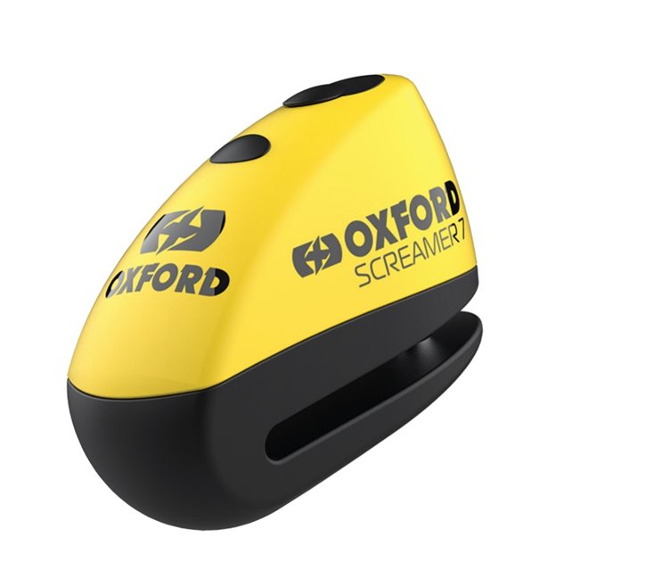 Blokada tarczy hamulcowej z alarmem Screamer XA7 trzpień 7mm czarny/żółty fluo Oxford | LK290