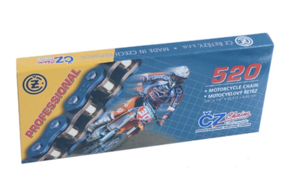 CZ ŁAŃCUCH NAPĘDOWY 520 M (112 OGNIW) MOTOCROSS DO 125 CCM (2T), 250 CCM (4T) (35,0 KN) + ZAPINKA | CZ520M112