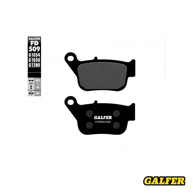 GALFER KLOCKI HAMULCOWE KH678 PÓŁMETALICZNE YAMAHA YP 250R X-MAX 2014-2017