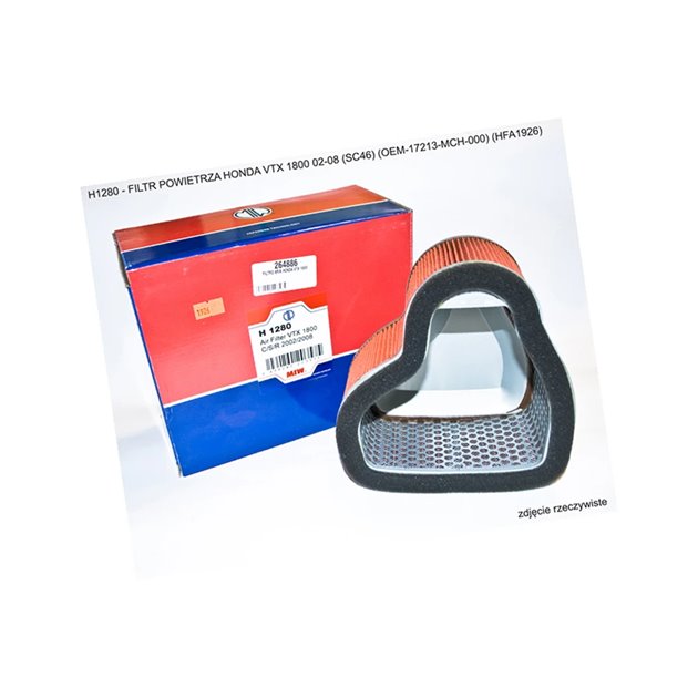 MIW (MEIWA) FILTR POWIETRZA HONDA VTX 1800 02-08 (SC46) (OEM-17213-MCH-000) (HFA1926)