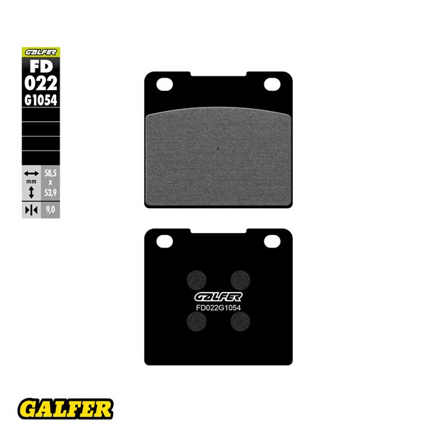GALFER KLOCKI HAMULCOWE KH036 PÓŁMETALICZNE