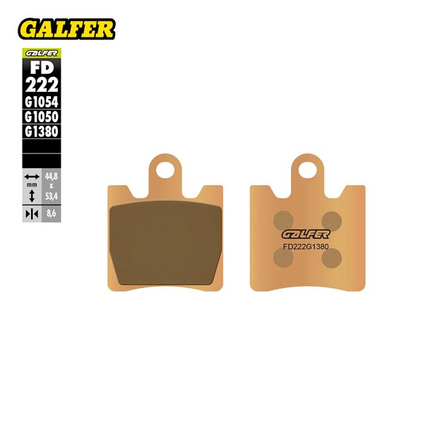 GALFER KLOCKI HAMULCOWE KH283 SPIEK METALICZNY (ZŁOTE) SKUTER