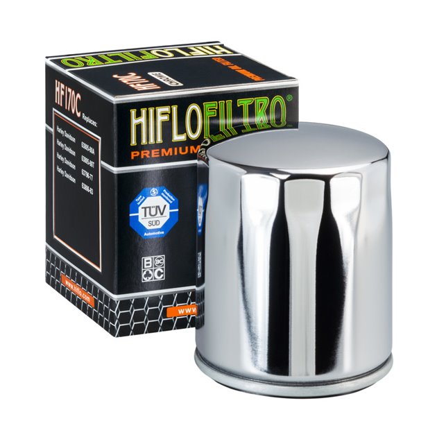 Filtr oleju HF170 HARLEY-DAVIDSON (CHROMOWANY) (50) HifloFiltro