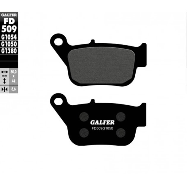 GALFER KLOCKI HAMULCOWE KH678 PÓŁMETALICZNE YAMAHA YP 250R X-MAX 2014-2017