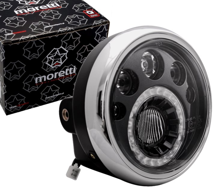 Reflektor LED Homologacja E4 E24 do motocykla / motoroweru | 5905220854820