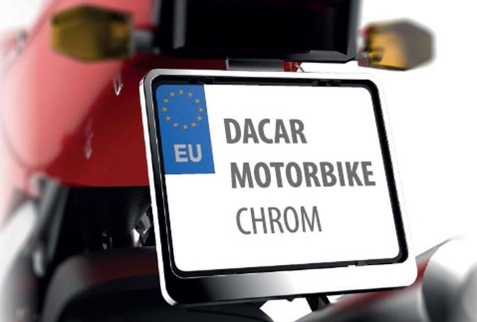 BIKETEC RAMKA POD TABLICĘ REJESTRACYJNĄ MOTOCYKL/MOTORBIKE KOLOR CHROM (48730)