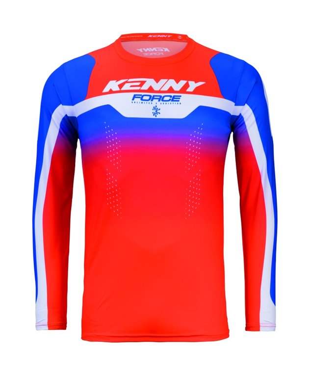Koszulka Cross/Enduro Force Beach Orange/Niebieska Rozmiar M Kenny Racing | 261-3504013-5511