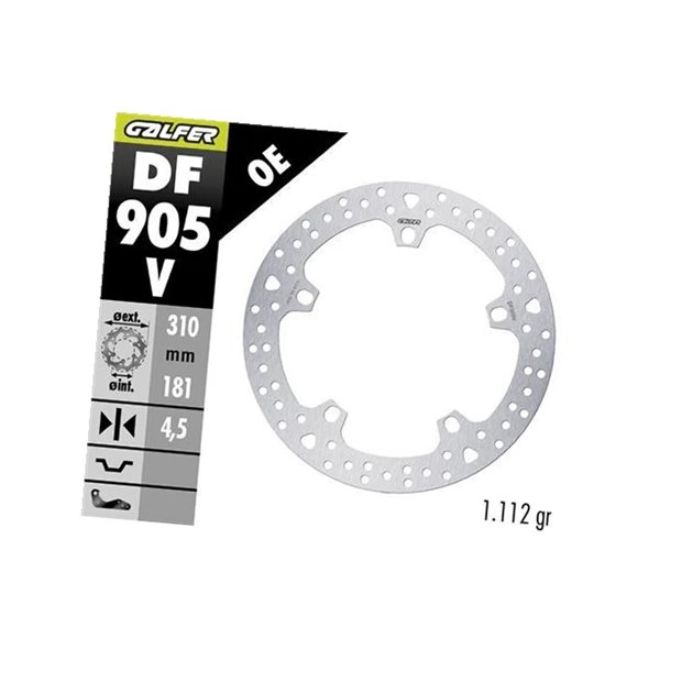GALFER TARCZA HAMULCOWA PRZÓD BMW R 1300GS ADVENTURE 2023-2025 (ROUND DISC) (310X181X4.5MM)