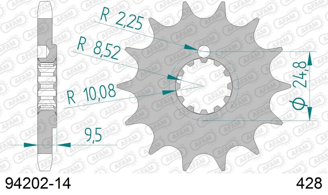 Zębatka przednia 14 KTM SX 85 (+1) ŁAŃC. 428 AFAM | 94202-14