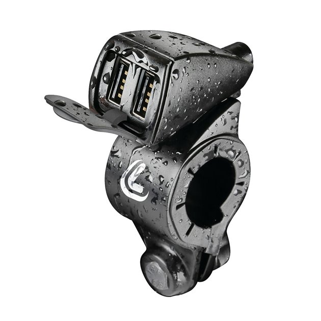 Ładowarka USB podwójna wodoodporna Usb-Fix Trek na kierownicę Ultra Fast Charge 5400mA 12 / 24V Lampa | 38828