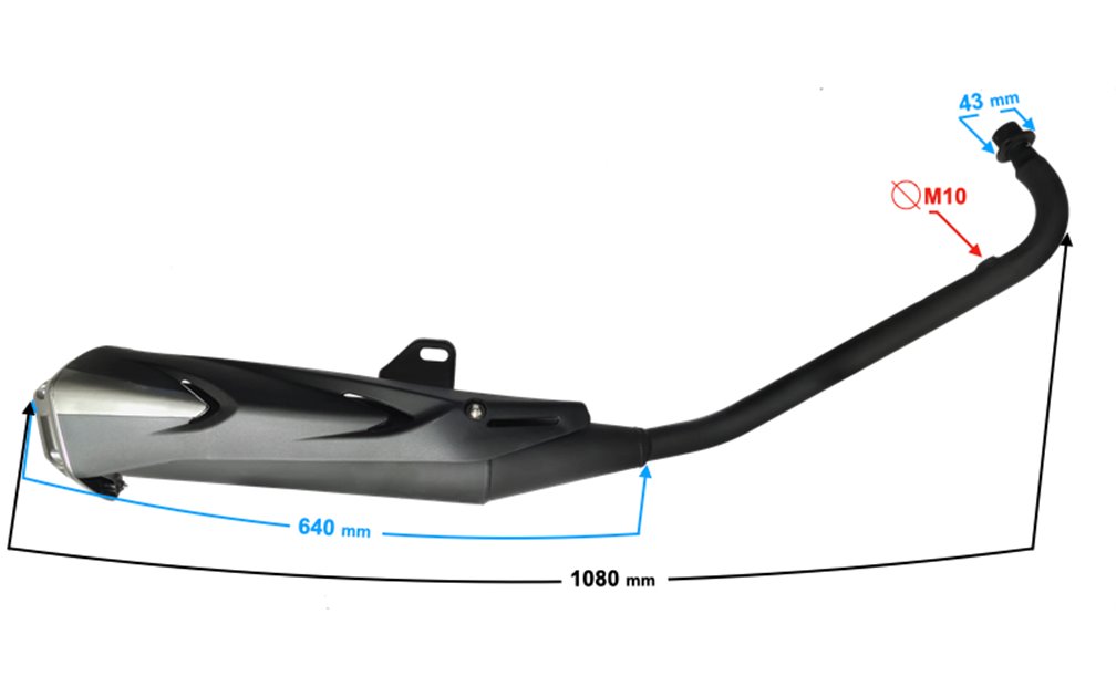 Tłumik do motoroweru Barton FR 2 139FMB Euro 4 Motorower biegowy