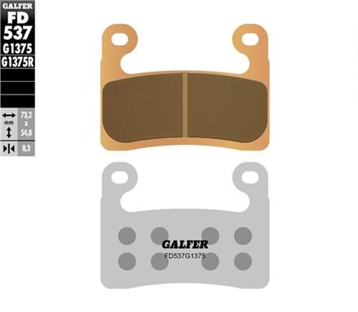GALFER KLOCKI HAMULCOWE KH724 SPIEK METALICZNY (ZŁOTE) SPORT BMW S 1000RR 2019-2023; S 1000XR 2020-2023; R 1250GS 2019-2023; R1250RT 2019-2023