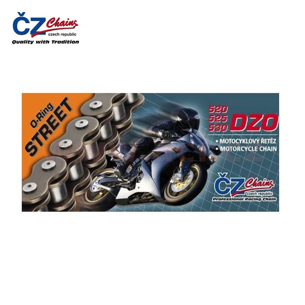 Łańcuch napędowy 520 DZO (120 ogniw) O-RING BRONZE do 750 CCM (STREET) (35,6 KN) CZ | CZ520DZO120BR