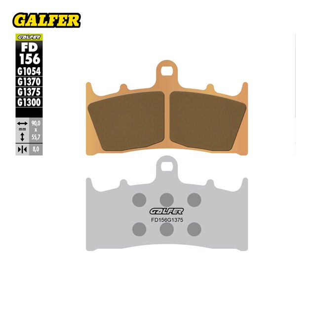 GALFER KLOCKI HAMULCOWE KH188 SPIEK METALICZNY (ZŁOTE) SPORT