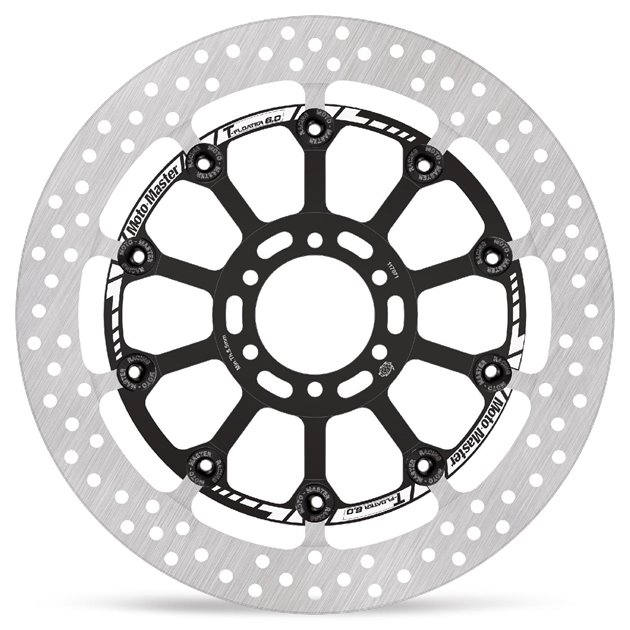 TARCZA HAMULCOWA PŁYWAJĄCA T-FLOATER FULL FLOATING PROFESSIONAL RACING DISC (PŁYWAJĄCA - ALUMINIOWY ŚRODEK) PRZÓD 6MM/320MM APRILIA, BENELLI, DUCATI,BIMOTA  MOTO-MASTER