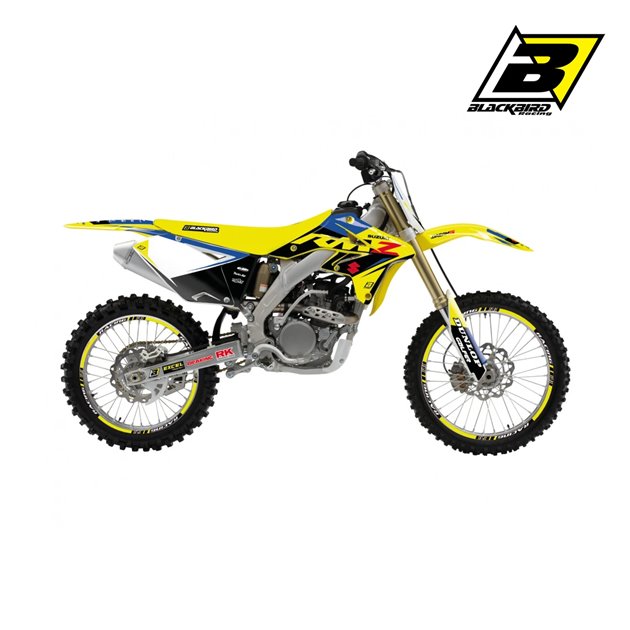 BLACKBIRD KOMPLET NAKLEJEK (OKLEIN) SUZUKI RMZ 250 2007-2009 DREAM 5 KOLOR ŻÓŁTY NIEBIESKI