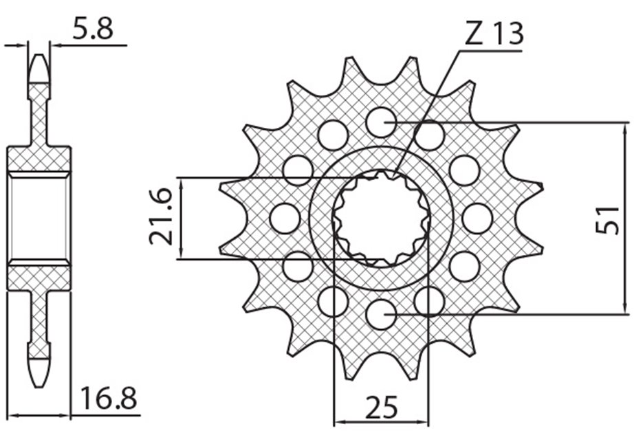 Zębatka PRZEDNIA 2042 17 HONDA NC 750X/S/DCT '14-'15, INTEGRA 750 DCT '14-'15 (JTF1373.17) (ŁAŃC. 520) (204217JT) SUNSTAR