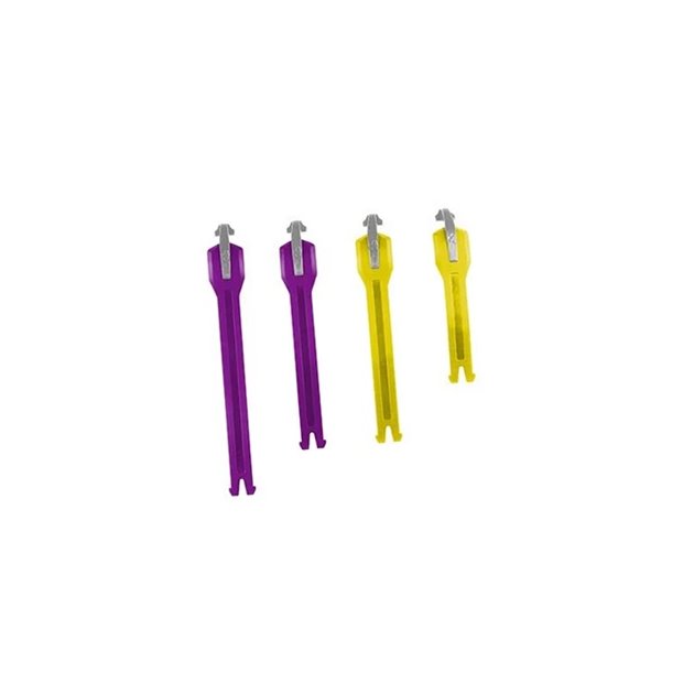 Zestaw pasków do butów Cross 4.5/5.5 FLEXLOCK Strap Kit Cool United, fioletowy/żółty Leatt | 3021200375
