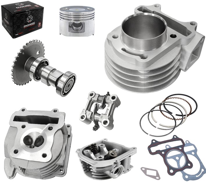 Zestaw cylinder głowica Skuter GY6 139QMB/139QMA 80 cm3 MORETTI | 5905220802982