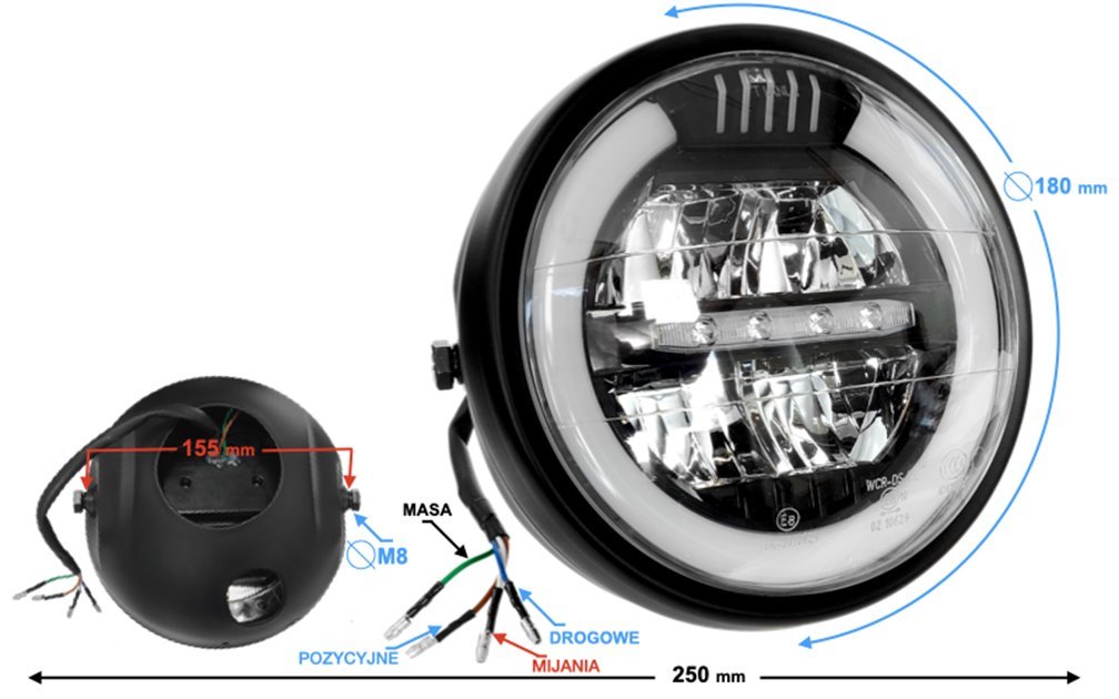 Reflektor / lampa LED z homologacją Moretti | 5905220802487