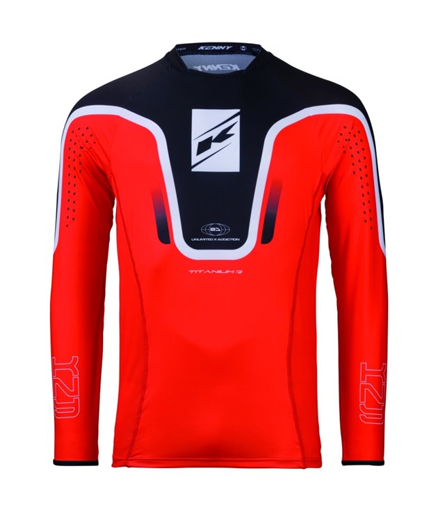 Koszulka Cross/Enduro Titanium Red Czerwony XL Kenny Racing | 261-3301011-5701