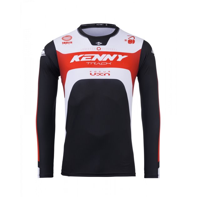 Koszulka Cross/Enduro Kenny Racing Track Focus Red Czarny/Biały / Czerwony M | 251-3403011-5501