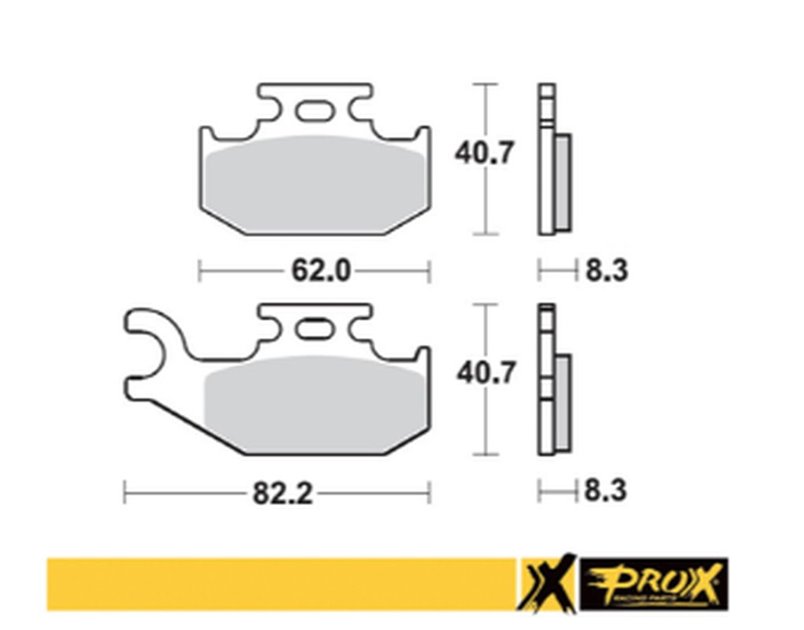Klocki hamulcowe kh414 SUZUKI LT-A/F 400F '08-'15, LT-A 450X '07-'10, LT-A 700X '05-'07, LT-A 750X '08-'15 PRAWY PRZÓD ProX