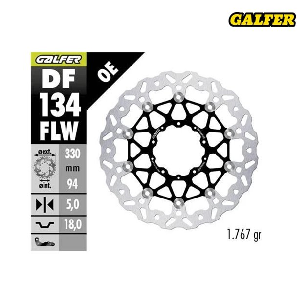 GALFER TARCZA HAMULCOWA PRZÓD HONDA CBR 1000RR 2020-; CMX 1100 REBEL 2021- (WAVE FLOATING) (330X94X5MM)