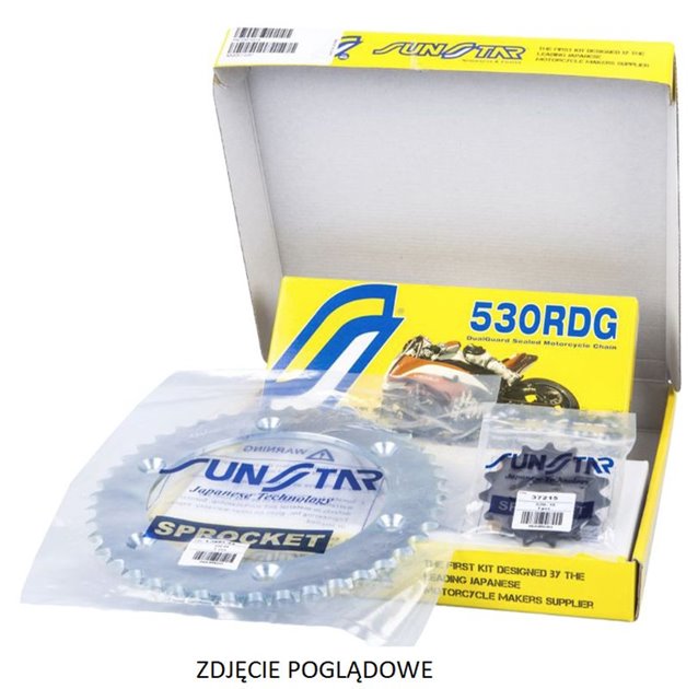 Zestaw napędowy SUZUKI GSF 600 BANDIT/S 00-04, GSF 650 BANDIT 05-06 PLUS ZŁOTY (15/47/112) DO 1400CM3