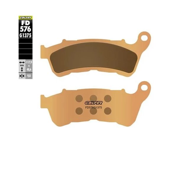 Klocki hamulcowe spiek metaliczny STREET przód Harley Davidson XL 883 SUPERLOW Galfer | FD576G1375