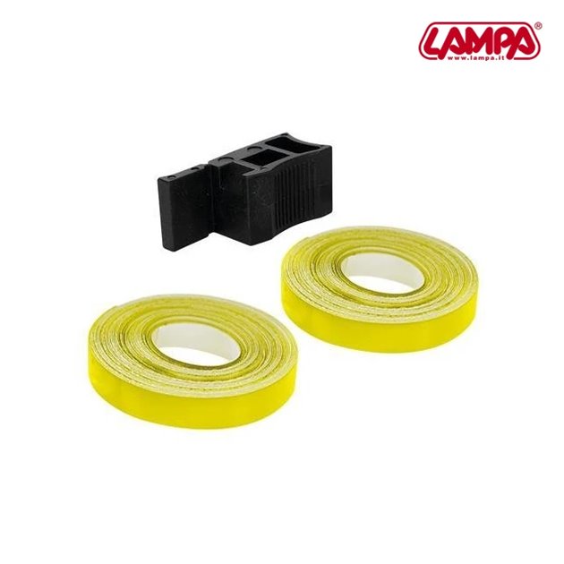 Naklejki na obręcze FLUO żółte uniwersalne LAMPA | 90527