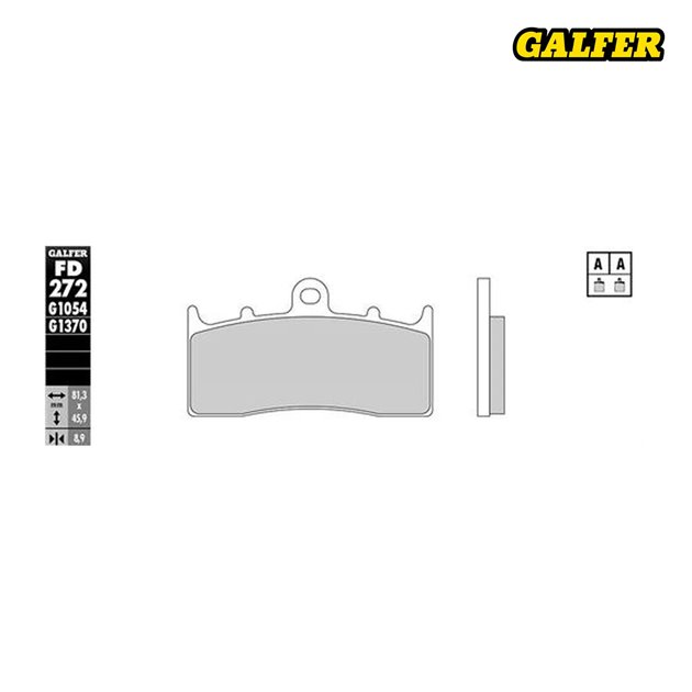 GALFER KLOCKI HAMULCOWE KH294 / KH613 PÓŁMETALICZNE (OFERTA SPECJALNA)