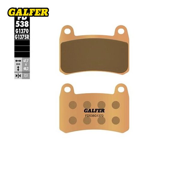 GALFER KLOCKI HAMULCOWE KH658 SPIEK METALICZNY (ZŁOTE) STREET PRZÓD BENELLI 251S 2020-2023; 302S/R 2017-2023; TRK 251/302 2020-2023
