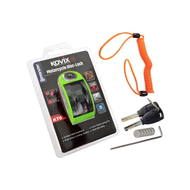 Blokada tarczy KOVIX KT6 z alarmem + LOKALIZATOR GPS GRATIS