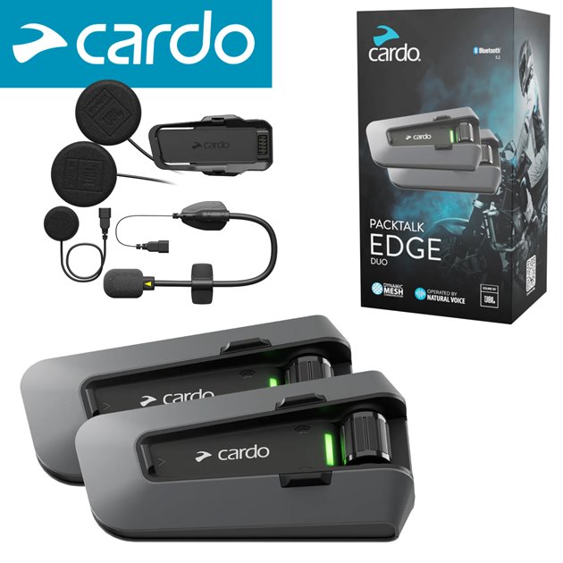 Interkom motocyklowy DUO 2-pak Edge Mesh 2.0 Bluetooth Cardo | PT200101