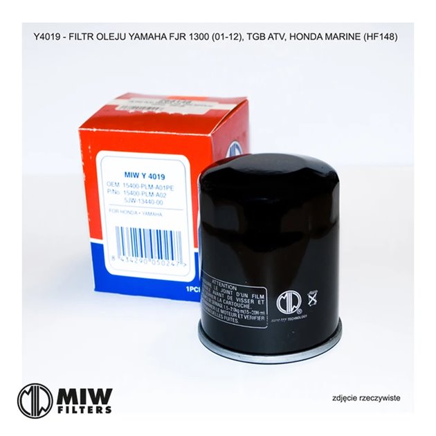 MIW (MEIWA) FILTR OLEJU YAMAHA FJR 1300 (01-12), TGB ATV, HONDA MARINE (HF148) (50)