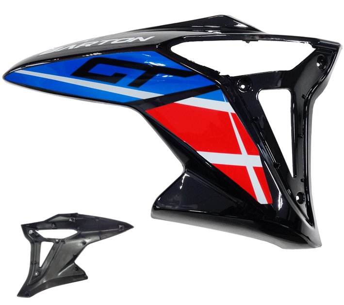 Obudowa baku górna prawa biała Barton GT 125