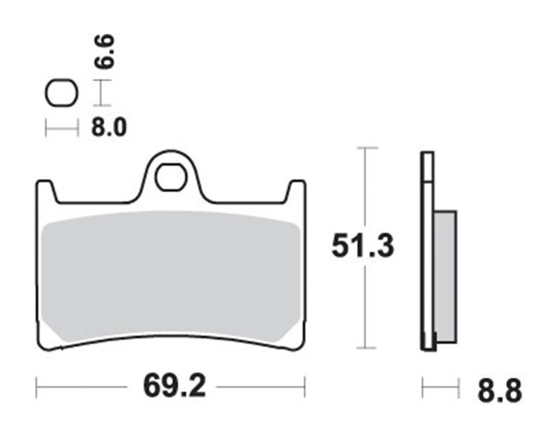 Klocki hamulcowe KH252 / KH380 STREET CERAMIC KOLOR CZARNY