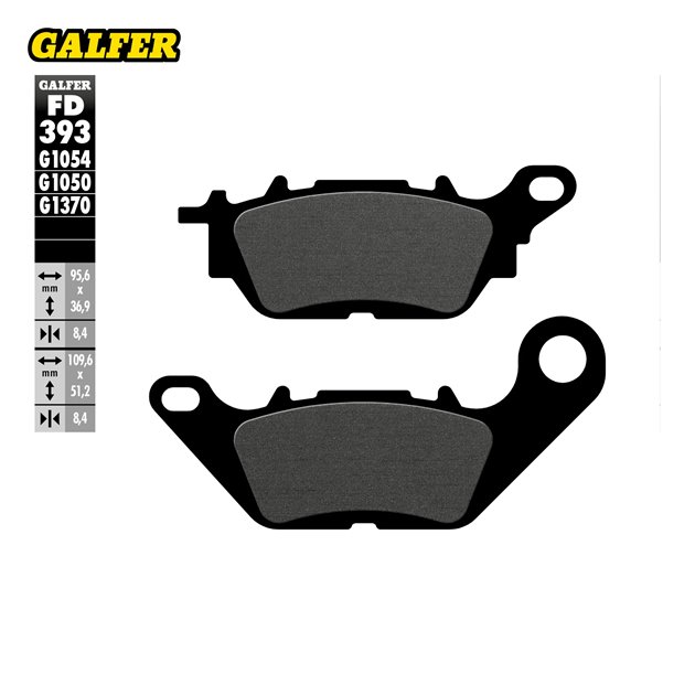 GALFER KLOCKI HAMULCOWE KH464 PÓŁMETALICZNE YAMAHA N-MAX 125 / 150
