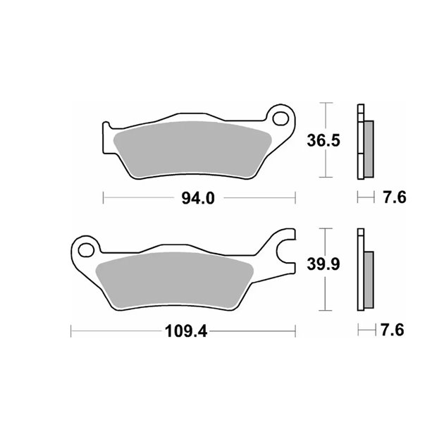 Klocki hamulcowe KH715 STREET PERFORMANCE (EXCEL) SINTER Złoty Suzuki GSX-S 125, GSXR 125 R, GSXR 150 R; Honda CBF 125 Stuner, CBF 150 Unicorn Przód SBS | 951HS