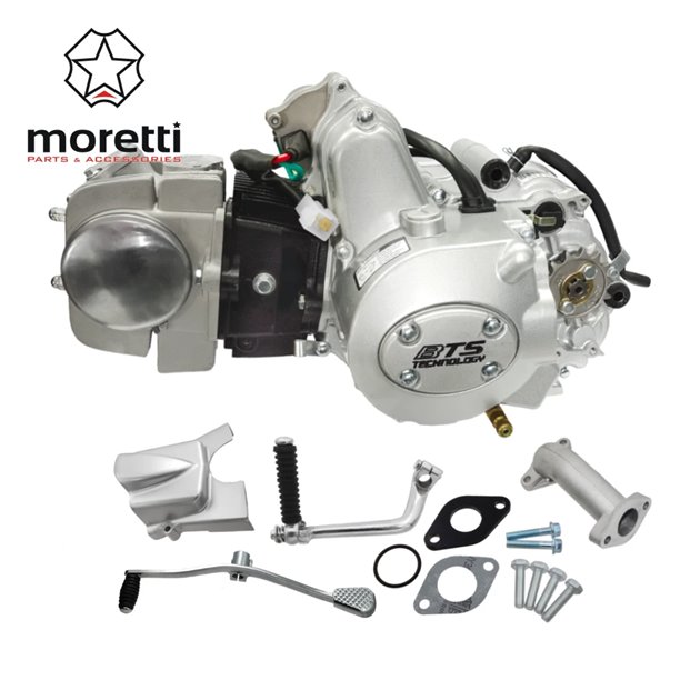 Silnik BTS poziomy 152FMI, 125cc 4T, 4-biegowy manual, srebrny