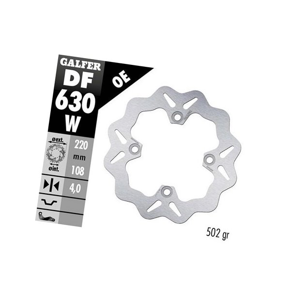 GALFER TARCZA HAMULCOWA TYŁ DUCATI 748/916/996/998 1994- (220X108X4) WAVE