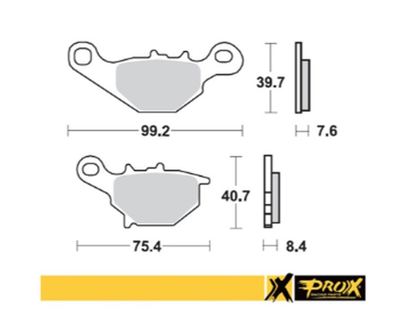 Klocki hamulcowe kh230 sinter KAWASAKI KMX 125 '99-'03, SUZUKI RM 80/85 '96-'04 PRZÓD ProX