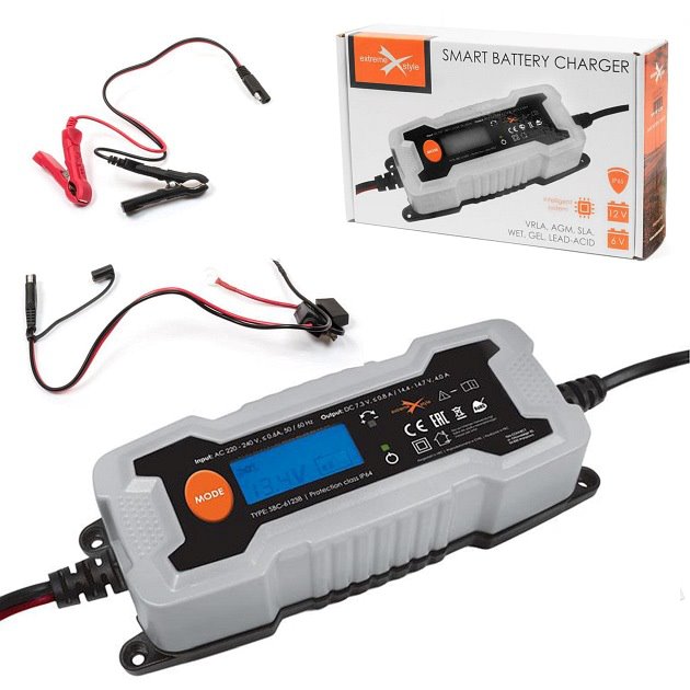 Inteligentny prostownik/ładowarka do akumulatora 6V/12V EXTREME STYLE | Ład000111