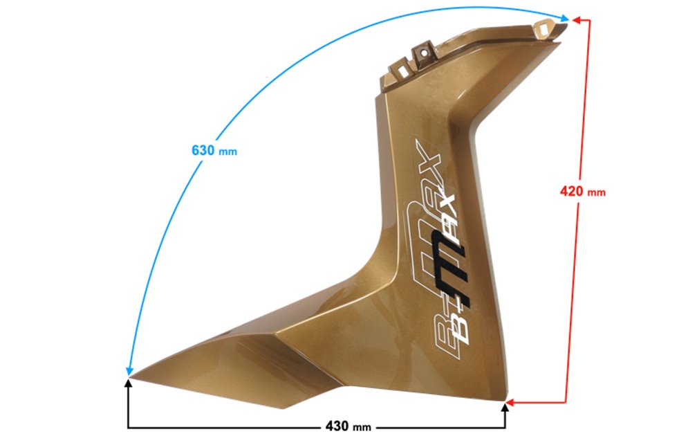 Obudowa przednia lewa złota do skutera Barton B-Max GY6 (125-150) 152QMI, 157QMJ Skuter