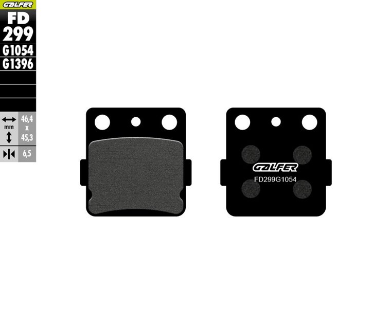 Klocki hamulcowe KH084/3 półmetaliczne (grubość 6,5mm) Galfer | FD299G1054