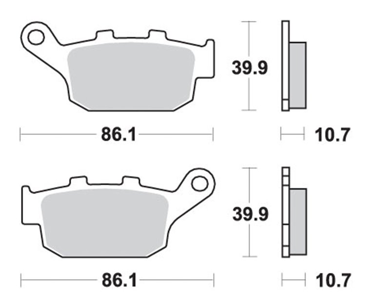 Klocki hamulcowe KH140 STREET EXCEL/RACING SINTER KOLOR ZŁOTY