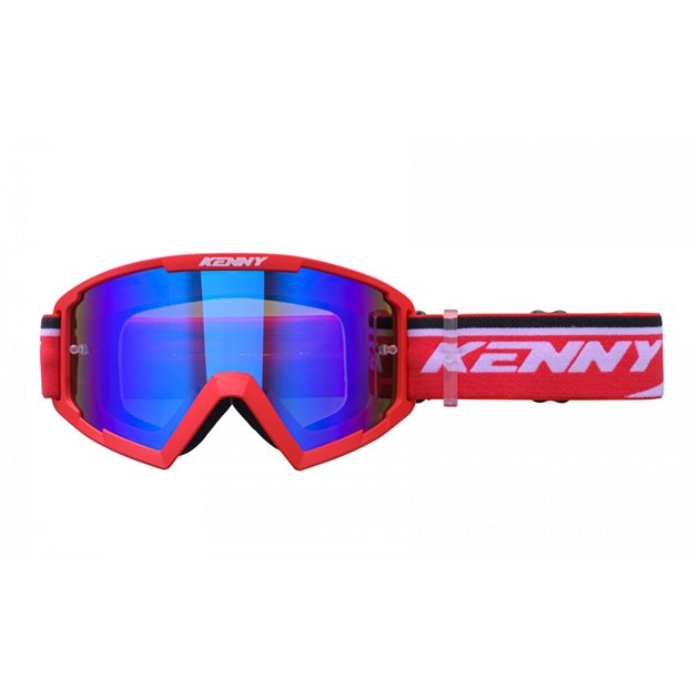 Gogle Track+ Red Szybka Niebieskie Lustro Kenny Racing | 251-0803011-01